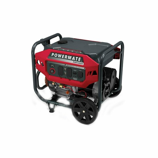 Generac Portable Generator, 7,500 W Rated, 9,400 W Surge, Electric Start, 120/240V AC, 62.5/31.3 A P0080301